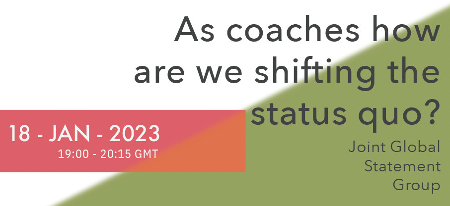 As coaches how are we shifting the status quo?