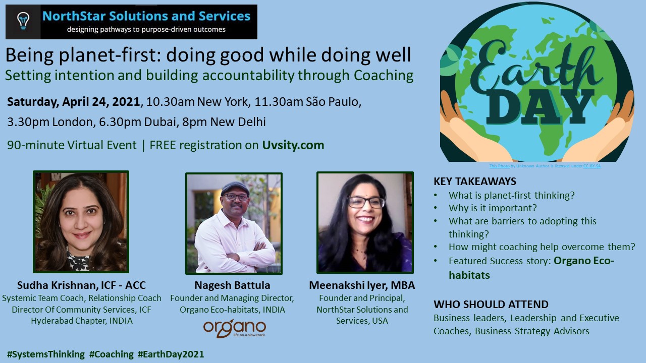 Being planet-first: doing good while doing well – setting intention and building accountability through Coaching