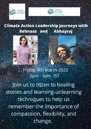 Climate Action Leadership Journeys with Behnaaz and Abhayraj